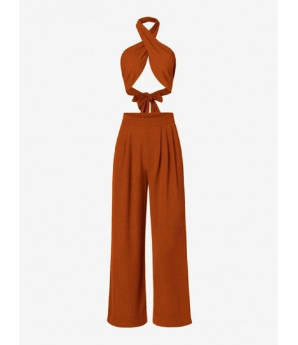 Multiway Bandeau Top And Pleated Wide Le...
