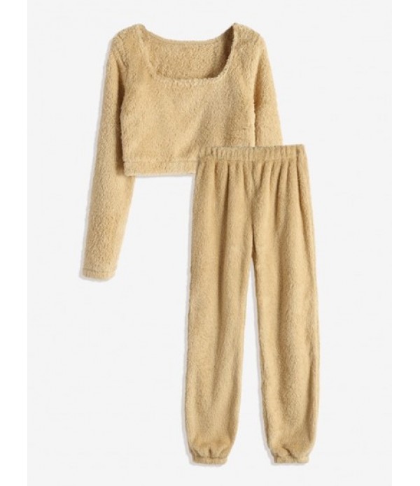 Matching Fluffy Two Piece Teddy Top And ...
