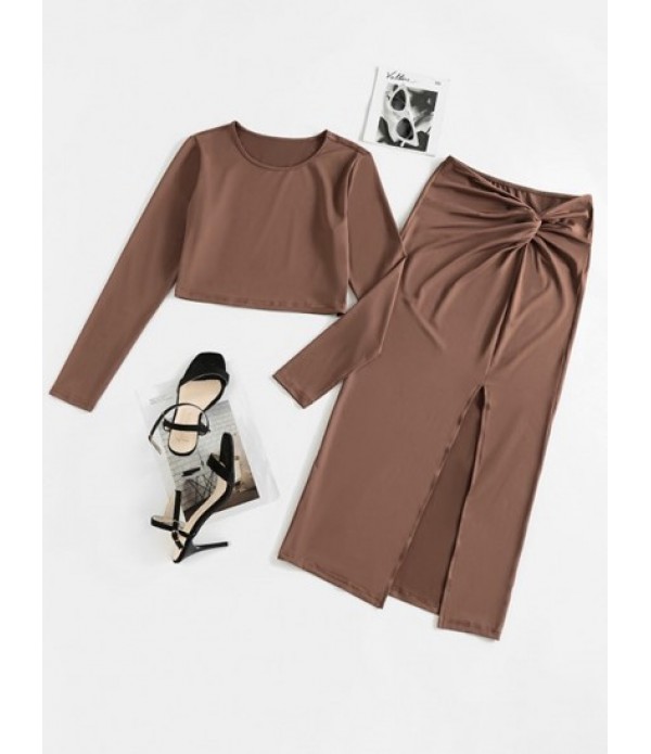 Twisted Split Midi Skirt Set Twisted Split Midi Skirt Set