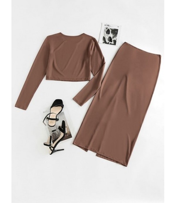 Twisted Split Midi Skirt Set Twisted Split Midi Skirt Set