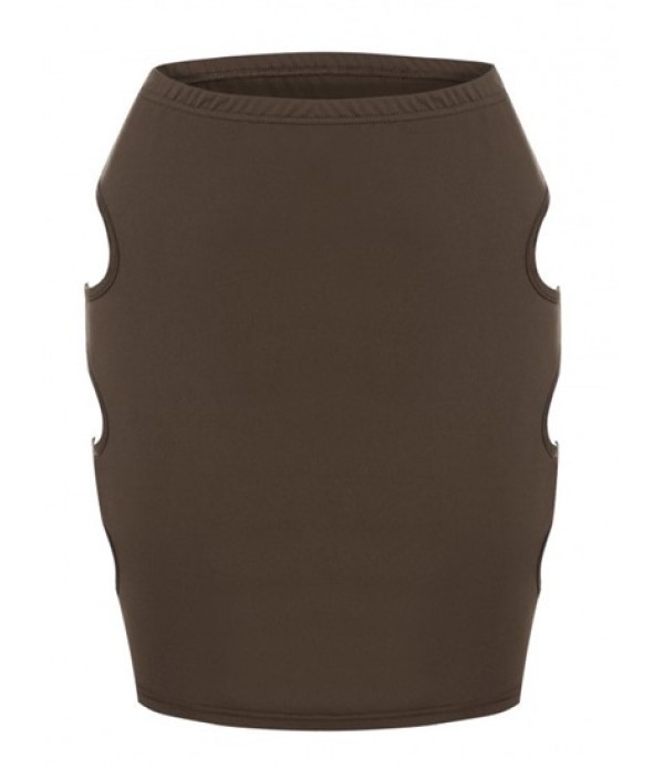 Keyhole Cami Top And Cut Out Side Mini Skirt Set