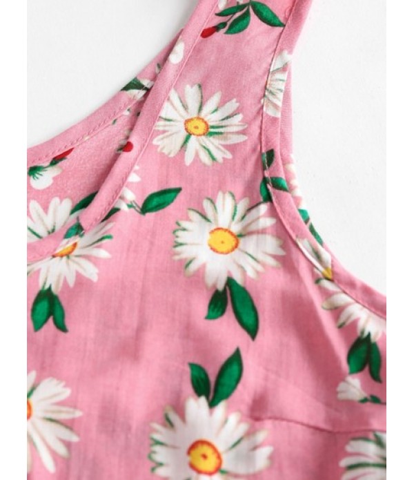 Floral Button Up Tie Hem Wide Leg Shorts Set
