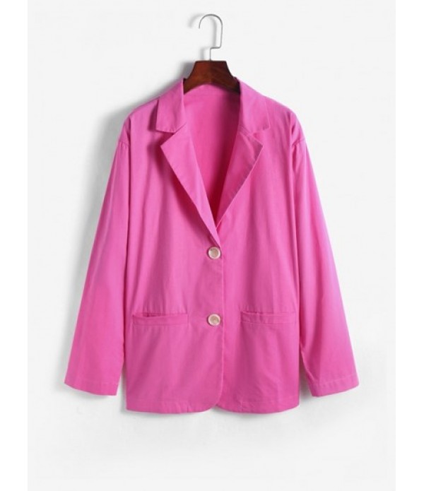 Button Up Pockets Lapel Shirt And Pants Set