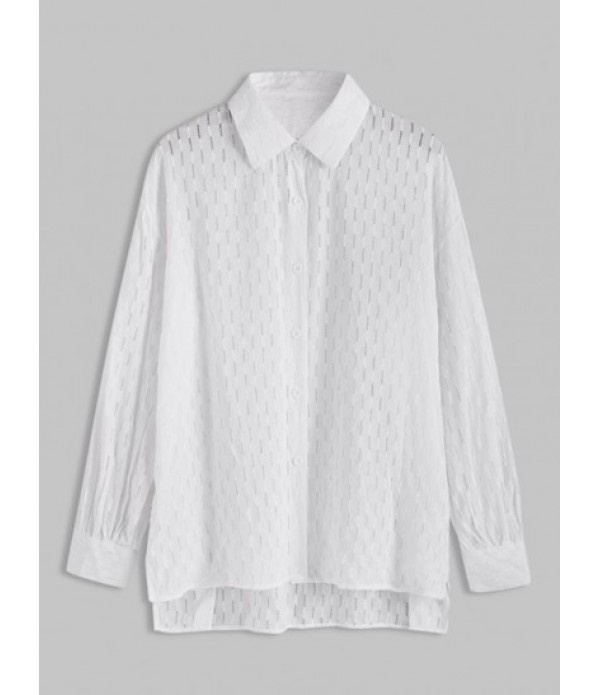 Women's Daily Fashion Co Ord Two Piece Set Textured Drop Shoulder Button Up Shirt With High Waisted Pocket Pull On Wide Leg Shorts Set