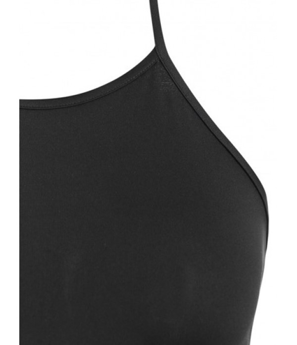 Cutout Tie Halter Two Piece Skirt Set
