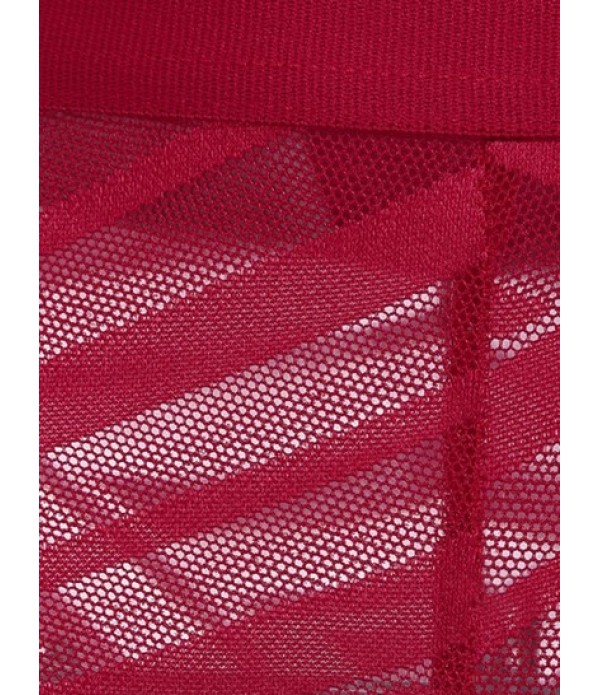 Mesh Shadow Stripes Bralette Top And Shorts Set