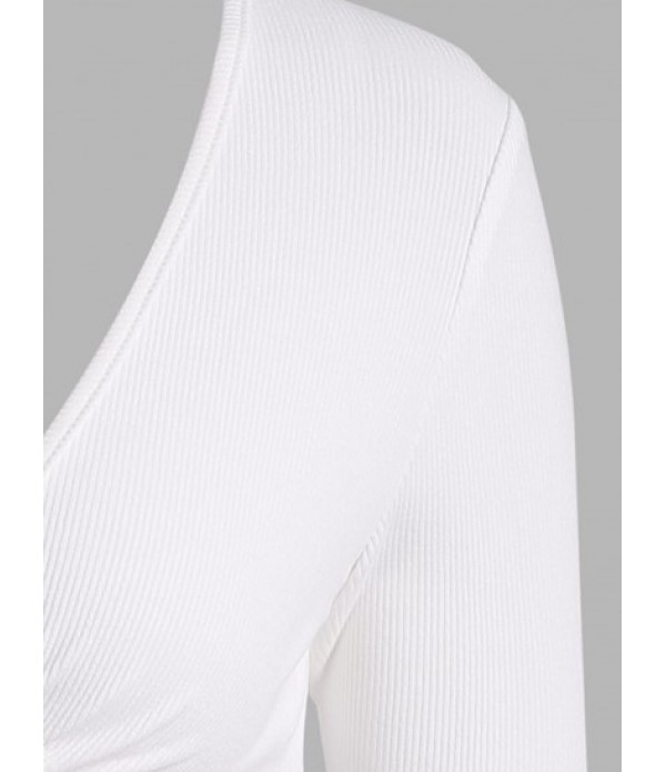 Ribbed Midriff Flossing Top And Cinched Ruched Mini Skirt Set Ribbed Midriff Flossing Top And Cinched Ruched Mini Skirt Set