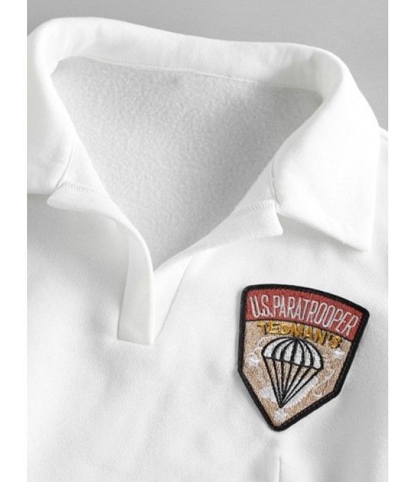 Chest Badge Fleece Lined Top And Skirt Set
