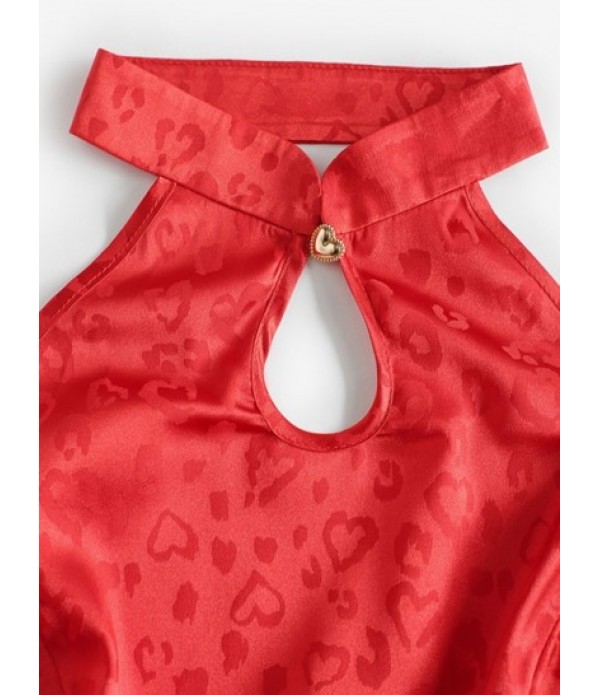 Chinoiserie Backless Midriff Flossing Top And Split Skirt Set