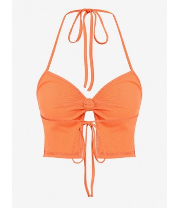 Women's Ribbed Knot Halter Crop Flyaway Top With Glitter Ruffle Ruched Mini Bodycon Skirt Set Women's Ribbed Knot Halter Crop Flyaway Top With Glitter Ruffle Ruched Mini Bodycon Skirt Set