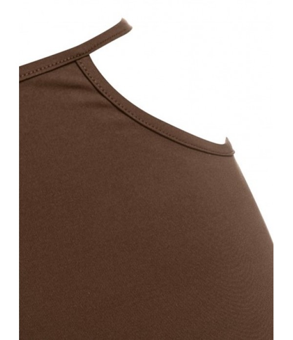 Midriff Flossing Cutout Split Two Piece Skirt Set
