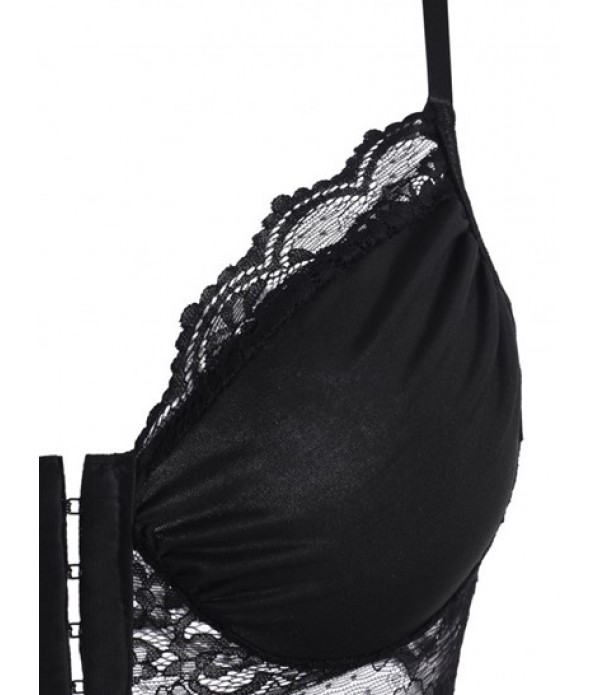 Cut Out Bustier Cami Top With PU Leather Mini Skirt