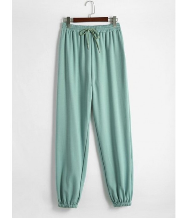 Raglan Sleeve Overlocking Detail Drawstring Jogger Pants Set