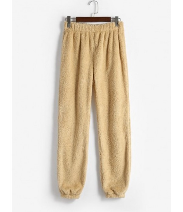 Matching Fluffy Two Piece Teddy Top And Pants Set