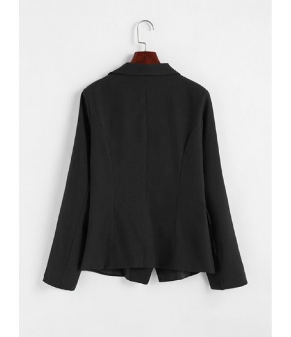 Flap Pockets Double Breasted Blazer And Pants Set
