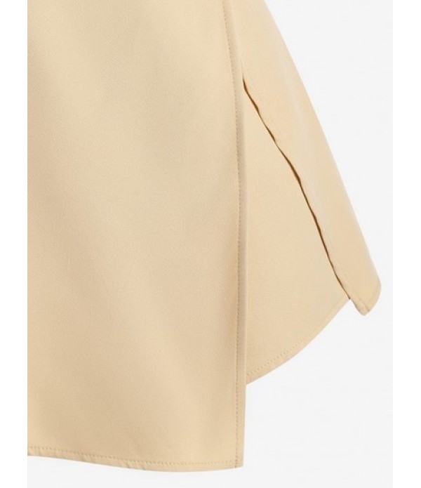 Bandeau Scarf Hem Back Zip Skort Set