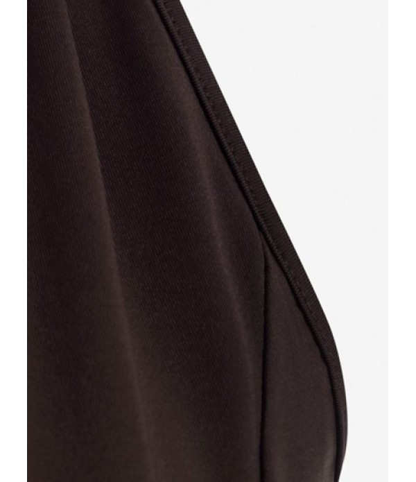 Halter Zip Front Top And Ruched Split Skirt Set